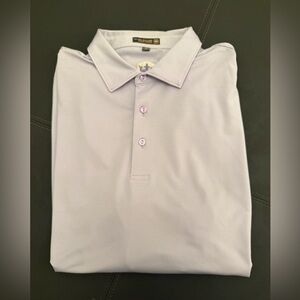 Peter Millar Polo Golf Summer Comfort Men’s XL Purple and White Striped